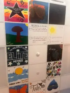 client artwork on ceiling